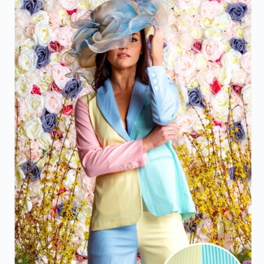 New Shinesty Millionaires Row Derby Color Block Blazer Size 10 Striped